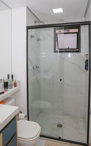 Apartamento à venda com 132m², 3 quartos e 4 vagasBanheiro da Suíte 2