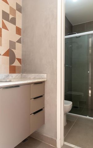 Apartamento para alugar com 33m², 1 quarto e 1 vaga Apartamento para alugar com 33m², 1 quarto e 1 vagaBanheiro