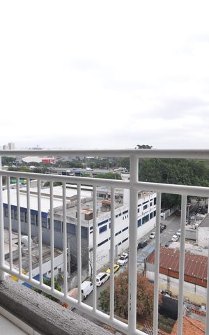 Apartamento à venda com 37m², 2 quartos e sem vagaSacada da Sala