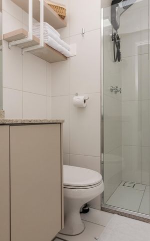 Studio para alugar com 27m², 1 quarto e sem vaga Studio para alugar com 27m², 1 quarto e sem vagaBanheiro