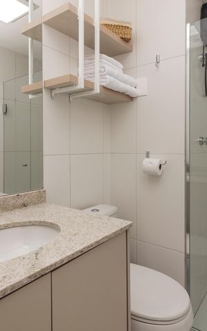 Studio para alugar com 27m², 1 quarto e sem vaga Studio para alugar com 27m², 1 quarto e sem vagaBanheiro
