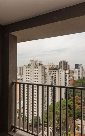Studio para alugar com 27m², 1 quarto e sem vaga Studio para alugar com 27m², 1 quarto e sem vagaVaranda