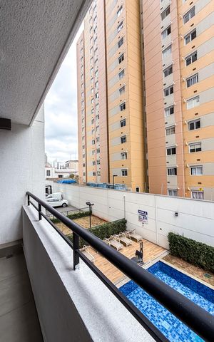 Studio para alugar com 27m², 1 quarto e sem vaga Studio para alugar com 27m², 1 quarto e sem vagaVaranda