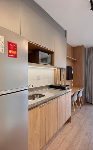 Studio para alugar com 24m², 1 quarto e sem vagaCozinha 