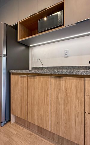 Studio para alugar com 24m², 1 quarto e sem vagaCozinha 
