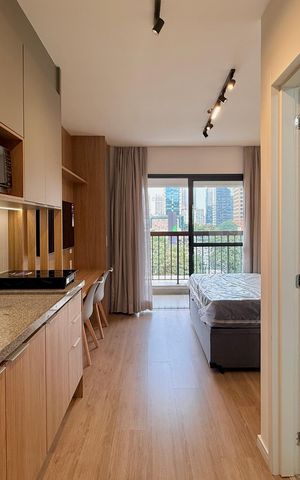 Studio para alugar com 24m², 1 quarto e sem vagaCozinha 