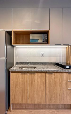 Studio para alugar com 24m², 1 quarto e sem vagaCozinha 