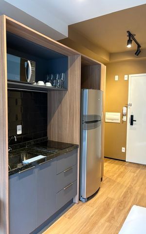 Studio para alugar com 23m², 1 quarto e sem vaga Studio para alugar com 23m², 1 quarto e sem vagaCozinha