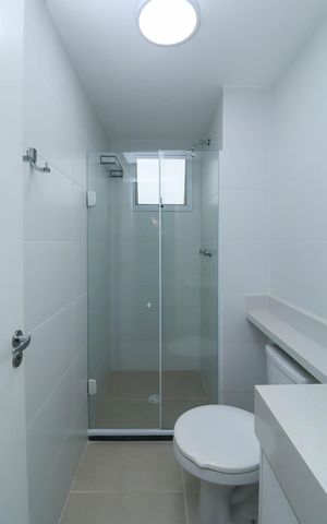 Apartamento para alugar com 43m², 2 quartos e 1 vaga Apartamento para alugar com 43m², 2 quartos e 1 vagaBanheiro social