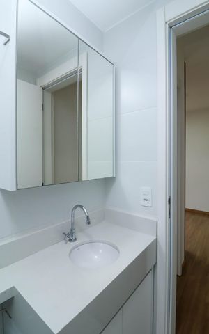 Apartamento para alugar com 43m², 2 quartos e 1 vaga Apartamento para alugar com 43m², 2 quartos e 1 vagaBanheiro social