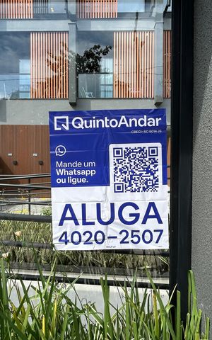 Apartamento para alugar com 50m², 1 quarto e 1 vaga Apartamento para alugar com 50m², 1 quarto e 1 vagaPlaca
