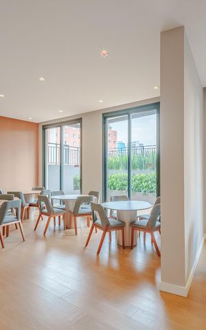 Studio para alugar com 23m², 1 quarto e sem vaga Studio para alugar com 23m², 1 quarto e sem vagaÁrea comum - Salão de festas