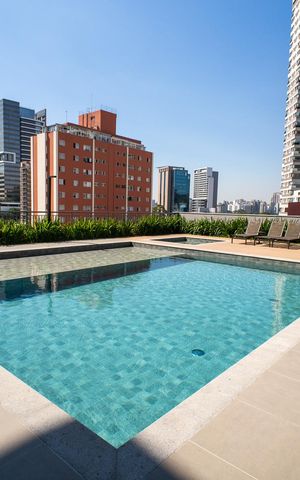 Studio para alugar com 23m², 1 quarto e sem vaga Studio para alugar com 23m², 1 quarto e sem vagaÁrea comum - Piscina