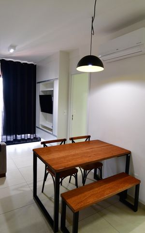 Apartamento para alugar com 39m², 1 quarto e 2 vagasSala