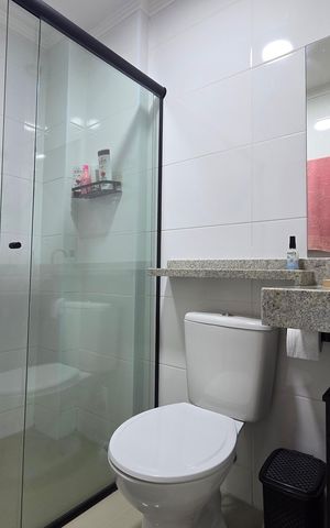 Apartamento para alugar com 70m², 2 quartos e 1 vaga Apartamento para alugar com 70m², 2 quartos e 1 vagaBanheiro da Suíte 1