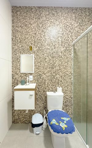Casa para alugar com 45m², 1 quarto e 2 vagasBanheiro
