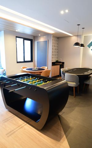 Studio à venda com 46m², 1 quarto e 1 vagaSalão de jogos