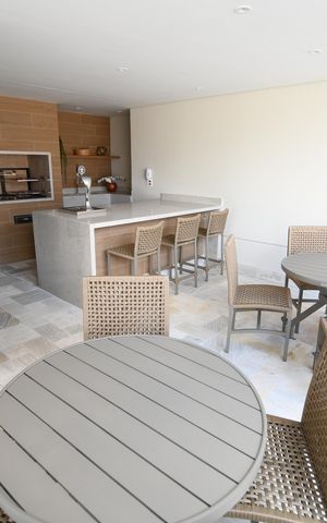 Studio à venda com 46m², 1 quarto e 1 vagaÁrea comum - Churrasqueira