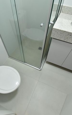 Apartamento para alugar com 33m², 1 quarto e sem vagaBanheiro do Studio