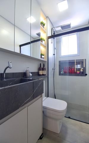 Apartamento à venda com 79m², 3 quartos e 2 vagas Apartamento à venda com 79m², 3 quartos e 2 vagasBanheiro Social