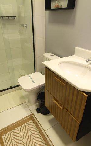 Apartamento para alugar com 57m², 2 quartos e 1 vagaBanheiro Social