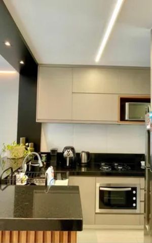 Apartamento à venda com 72m², 2 quartos e 2 vagas Apartamento à venda com 72m², 2 quartos e 2 vagasCozinha e Área de Serviço