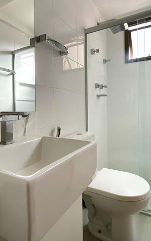 Apartamento para alugar com 93m², 3 quartos e 2 vagasBanheiro da Suíte 1
