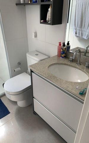 Apartamento à venda com 55m², 1 quarto e 1 vaga Apartamento à venda com 55m², 1 quarto e 1 vagaBanheiro