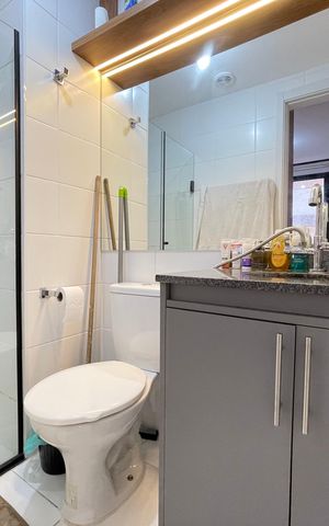 Studio para alugar com 25m², 1 quarto e sem vaga Studio para alugar com 25m², 1 quarto e sem vagaBanheiro