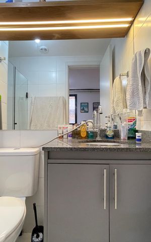 Studio para alugar com 25m², 1 quarto e sem vaga Studio para alugar com 25m², 1 quarto e sem vagaBanheiro
