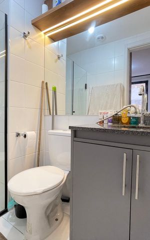 Studio para alugar com 25m², 1 quarto e sem vaga Studio para alugar com 25m², 1 quarto e sem vagaBanheiro