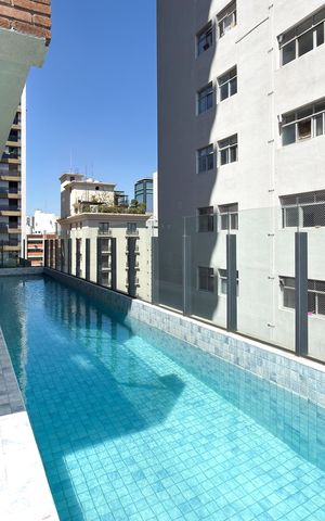Studio para alugar com 27m², 1 quarto e 1 vagaPiscina