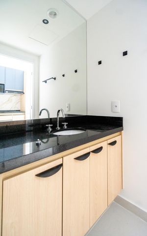 Studio para alugar com 25m², 1 quarto e sem vaga Studio para alugar com 25m², 1 quarto e sem vagaBanheiro