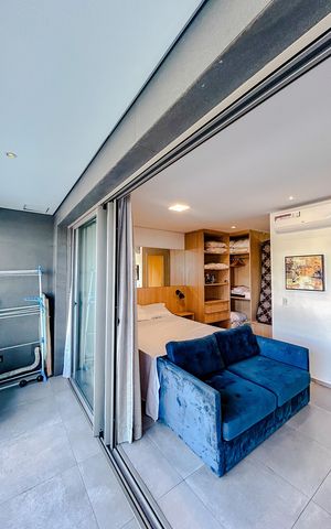 Studio para alugar com 36m², 1 quarto e 1 vagaVaranda
