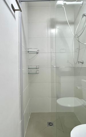 Apartamento para alugar com 25m², 1 quarto e sem vaga Apartamento para alugar com 25m², 1 quarto e sem vagaBanheiro da Suíte