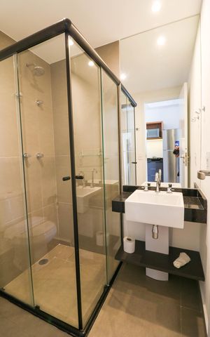Studio à venda com 25m², 1 quarto e sem vaga Studio à venda com 25m², 1 quarto e sem vagaBanheiro