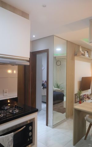 Casa de condomínio para alugar com 70m², 2 quartos e 1 vagaCozinha - Armários