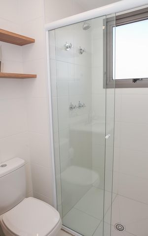 Apartamento para alugar com 36m², 1 quarto e sem vaga Apartamento para alugar com 36m², 1 quarto e sem vagaBanheiro da Suíte