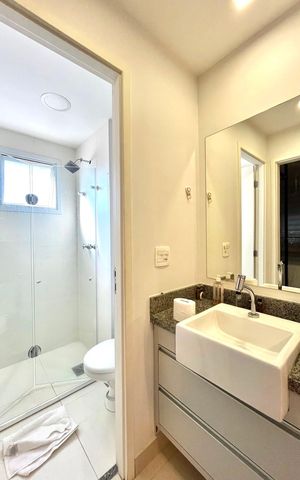 Apartamento para alugar com 75m², 1 quarto e 1 vaga Apartamento para alugar com 75m², 1 quarto e 1 vagaBanheiro