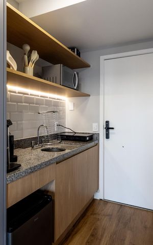 Studio para alugar com 24m², 1 quarto e sem vaga Studio para alugar com 24m², 1 quarto e sem vagaCozinha