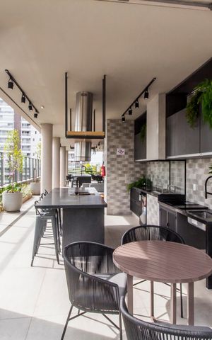 Apartamento para alugar com 52m², 1 quarto e 1 vaga Apartamento para alugar com 52m², 1 quarto e 1 vagaÁrea gourmet