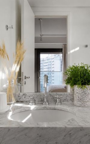 Studio para alugar com 45m², 1 quarto e 1 vaga Studio para alugar com 45m², 1 quarto e 1 vagaBanheiro