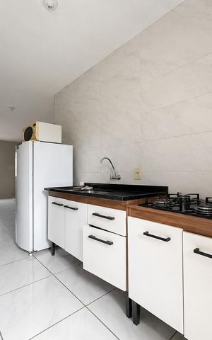 Casa para alugar com 45m², 2 quartos e 3 vagas Casa para alugar com 45m², 2 quartos e 3 vagasCozinha