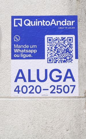 Apartamento para alugar com 43m², 2 quartos e sem vagaPlaca GRANDE instalada na fachada do condomínio, dia 09.10.2026 - Código da placa: EWTB-939