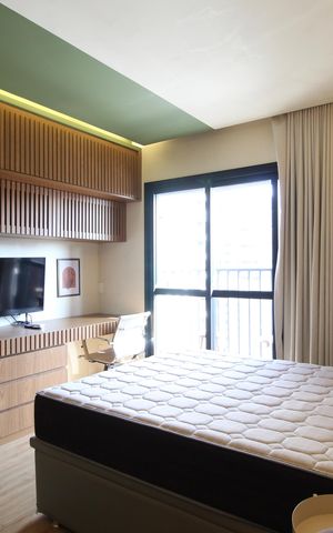 Studio para alugar com 24m², 1 quarto e sem vaga Studio para alugar com 24m², 1 quarto e sem vagaSala/Quarto