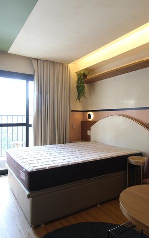 Studio para alugar com 24m², 1 quarto e sem vaga Studio para alugar com 24m², 1 quarto e sem vagaSala/Quarto