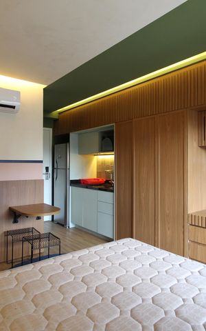 Studio para alugar com 24m², 1 quarto e sem vaga Studio para alugar com 24m², 1 quarto e sem vagaSala/Quarto