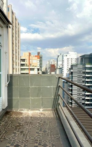 Studio para alugar com 37m², 1 quarto e sem vagaVaranda