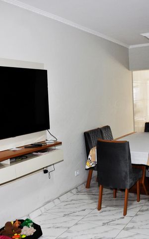 Casa à venda com 90m², 2 quartos e 1 vaga Casa à venda com 90m², 2 quartos e 1 vagaDetalhe - Sala e Sala de Jantar