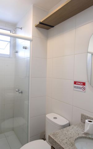 Apartamento para alugar com 79m², 2 quartos e 1 vagaBanheiro da suíte